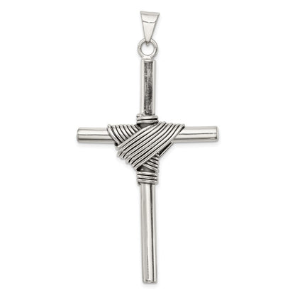 Sterling Silver Antiqued Cross Pendant Holiday Gift for Women