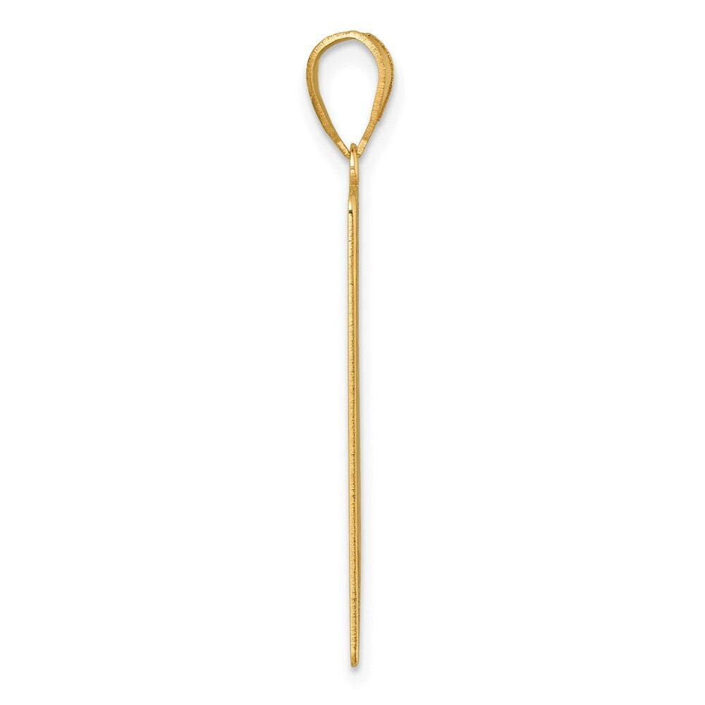 14k Yellow Gold Judgement Tarot Card Pendant for Women
