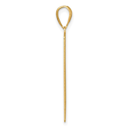 14k Yellow Gold Judgement Tarot Card Pendant for Women