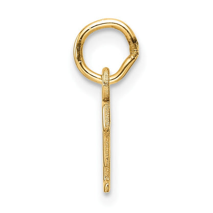 14k Yellow Gold Cutout Letter F Initial Pendant