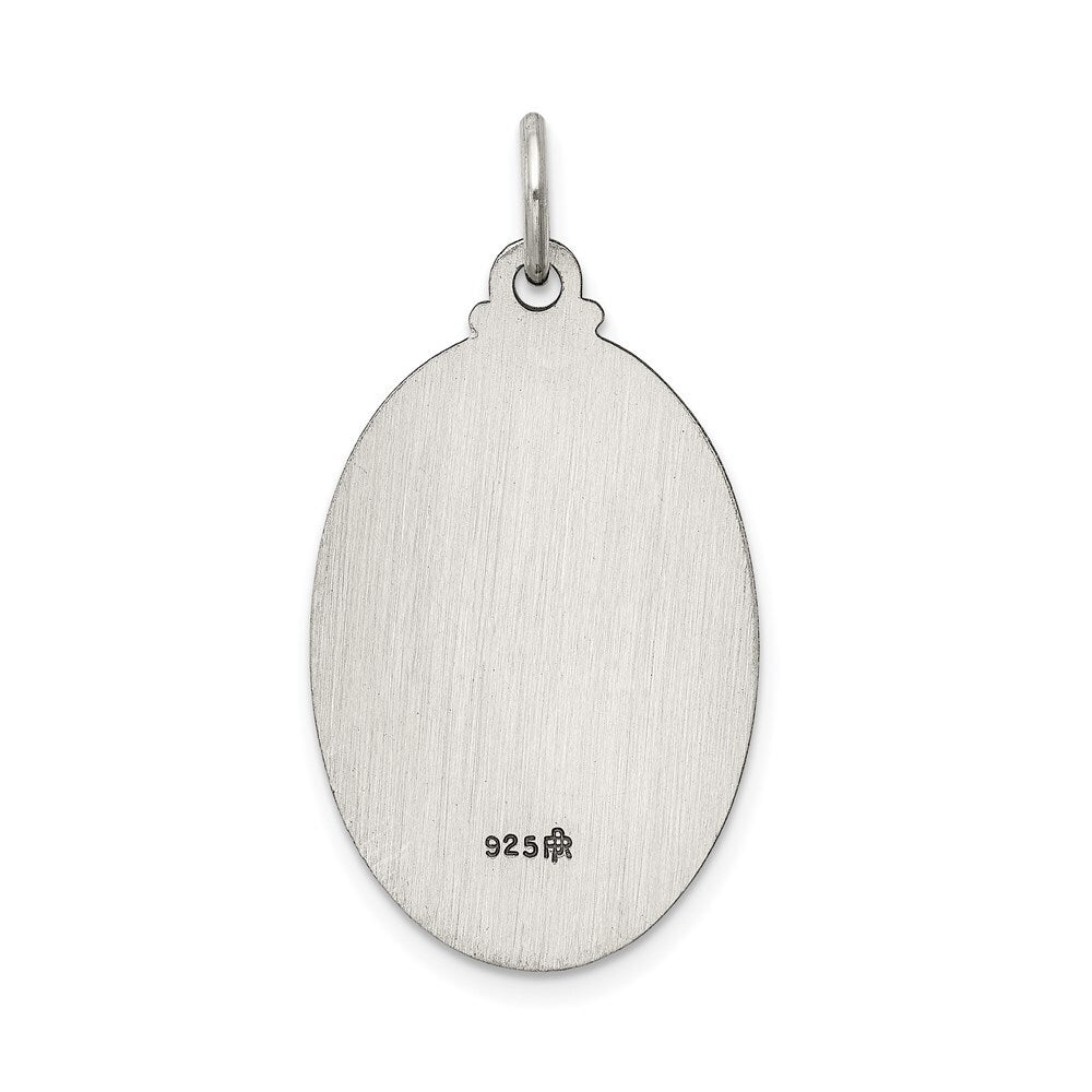 Sterling Silver Antiqued Saint Joseph Medal Pendant