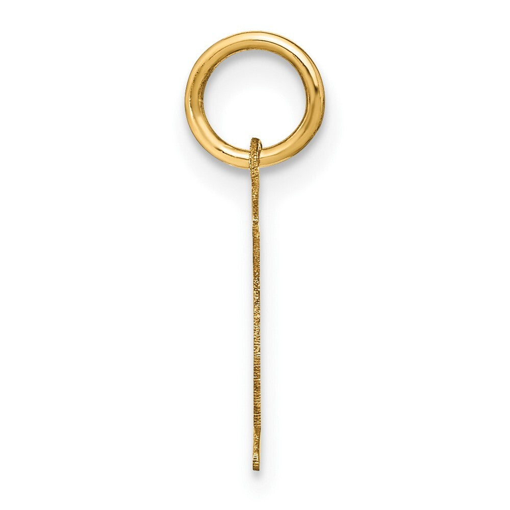14k Yellow Gold Letter I Initial Pendant for Women