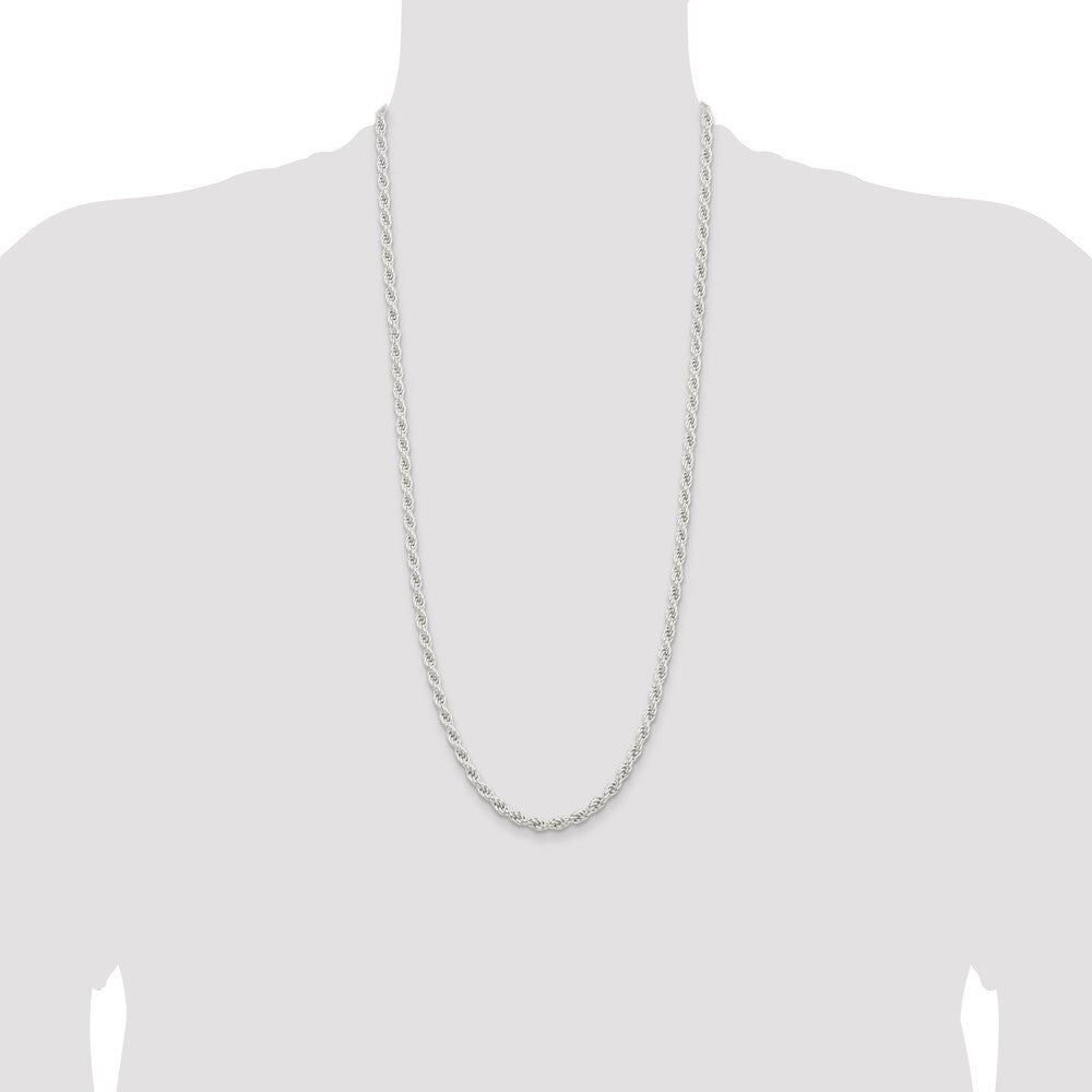 Sterling Silver 5mm Solid Rope Chain