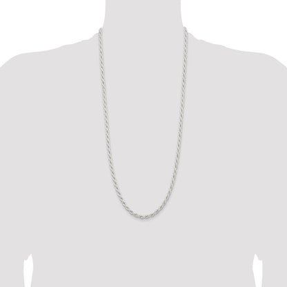 Sterling Silver 5mm Solid Rope Chain