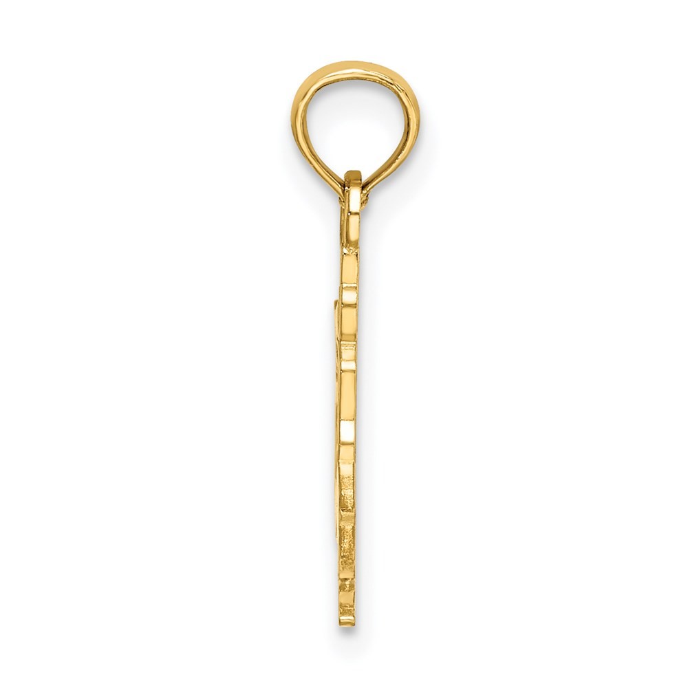 14k Yellow Gold Solid Polished Gymnast Charm