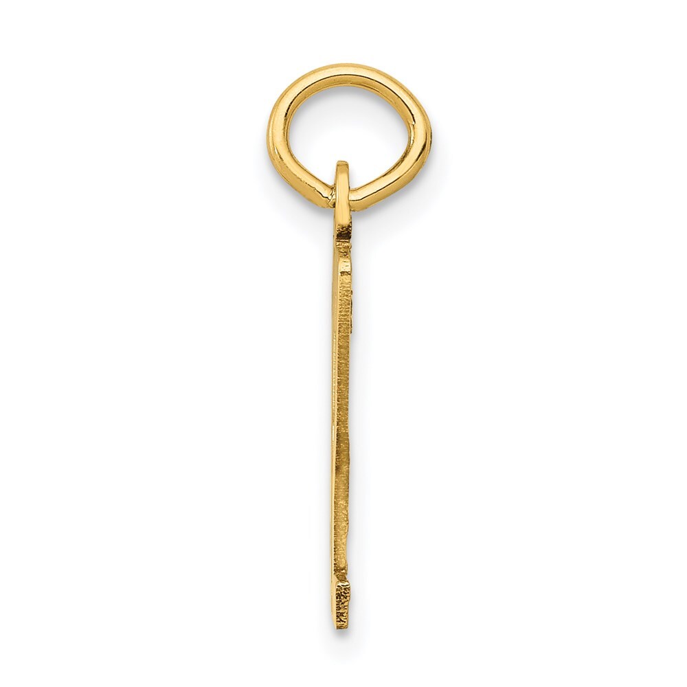 14k Yellow Gold Small Elongated Number 32 Charm Pendant for Women