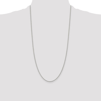 Sterling Silver Rhodium-plated 1.5mm Round Spiga Chain
