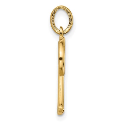 14k Yellow Gold Fancy Letter M Pendant for Women
