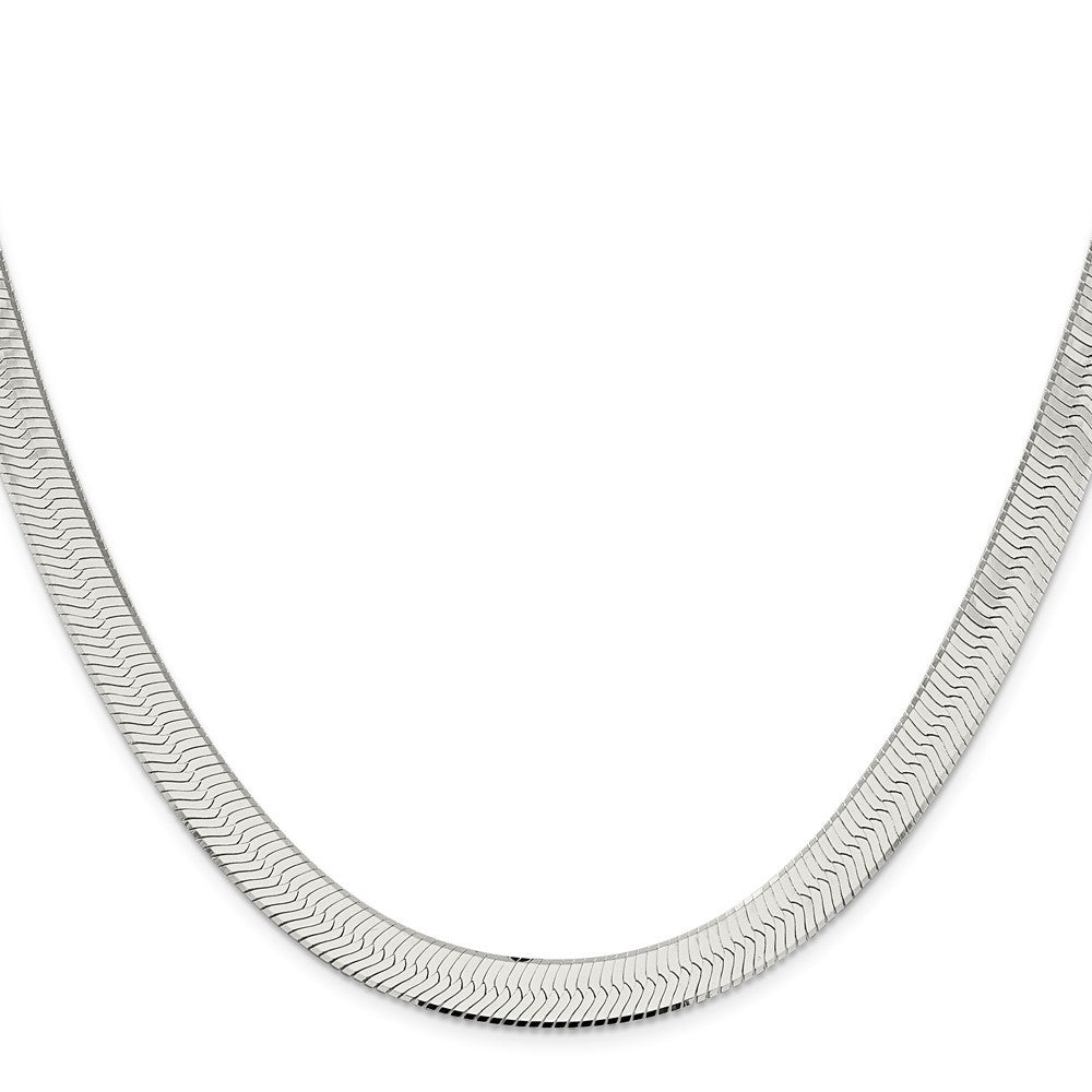 Sterling Silver 8.75mm Magic Herringbone Chain Necklace