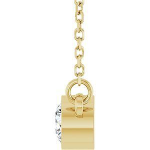 14k Yellow Gold Stuller Lab-Grown Moissanite Solitaire 18" Necklace