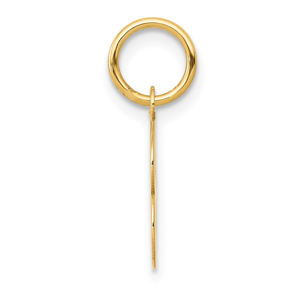 14k Yellow Gold Small Block Letter B Initial Charm