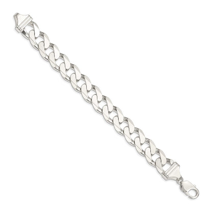 Sterling Silver 14.5mm Curb Chain Bracelet