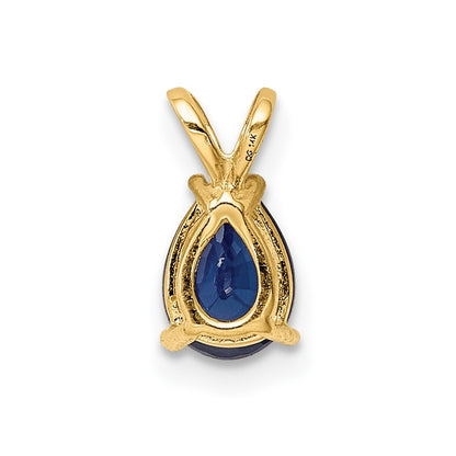 14k Yellow Gold Sapphire pendant