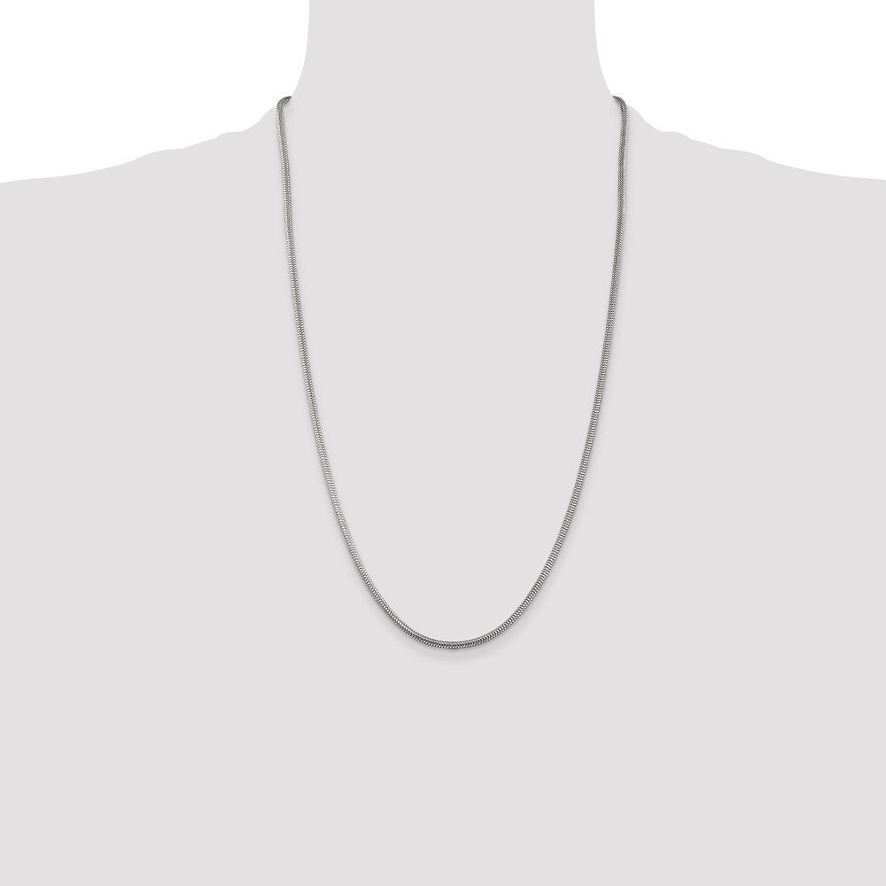 Sterling Silver 2.5mm Round Snake Chain