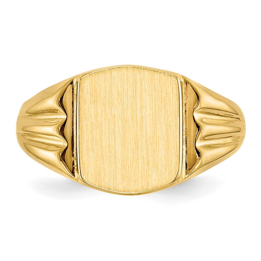 14k Yellow Gold 8.5x10.5mm Closed Back Signet Ring