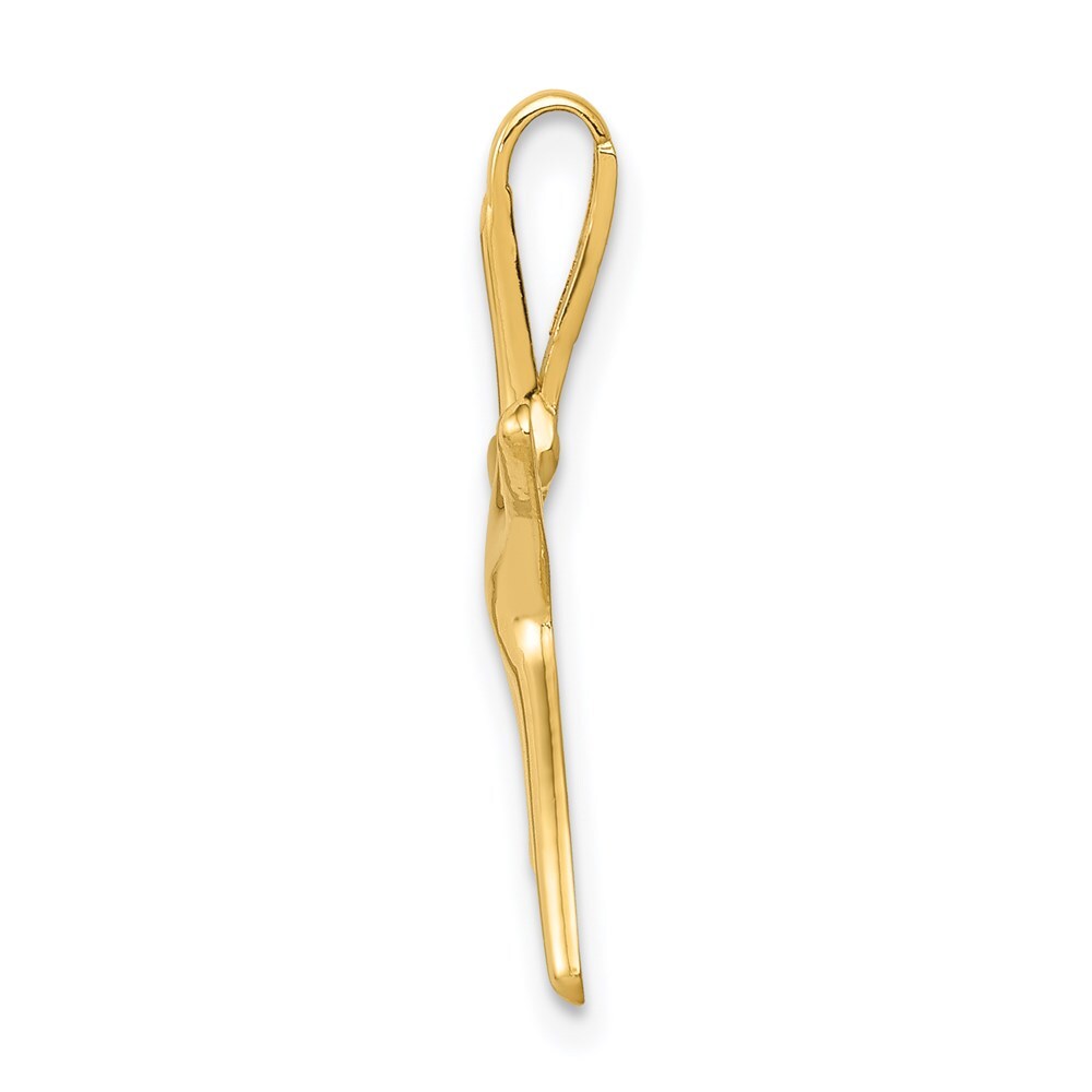 14k Yellow Gold Starfish Chain Slide Pendant for Women