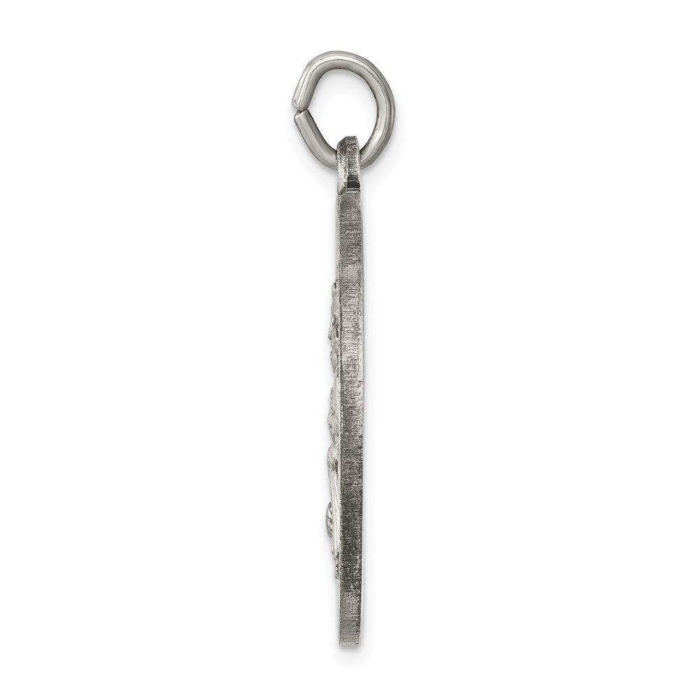 Sterling Silver Antiqued Saint Joseph Medal Pendant