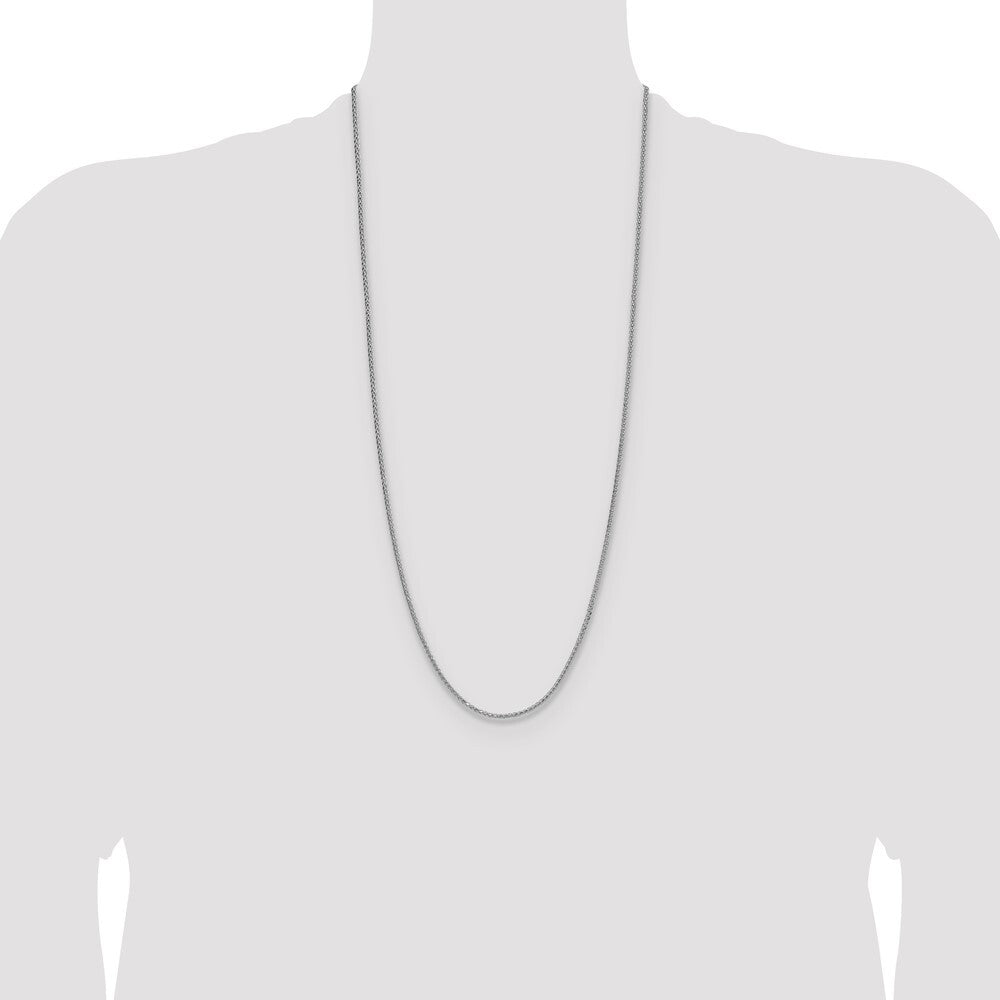 Sterling Silver 2.0mm 8 Sided Diamond-cut Double Spiga Chain
