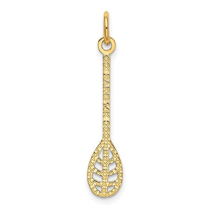 14k Yellow Gold Lacrosse Charm