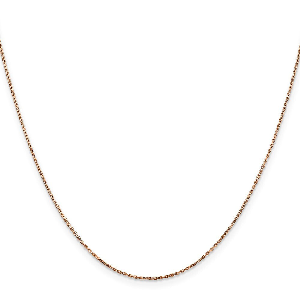 14K Rose Gold 30 inch .8mm Diamond-cut Cable with Lobster Clasp Chain