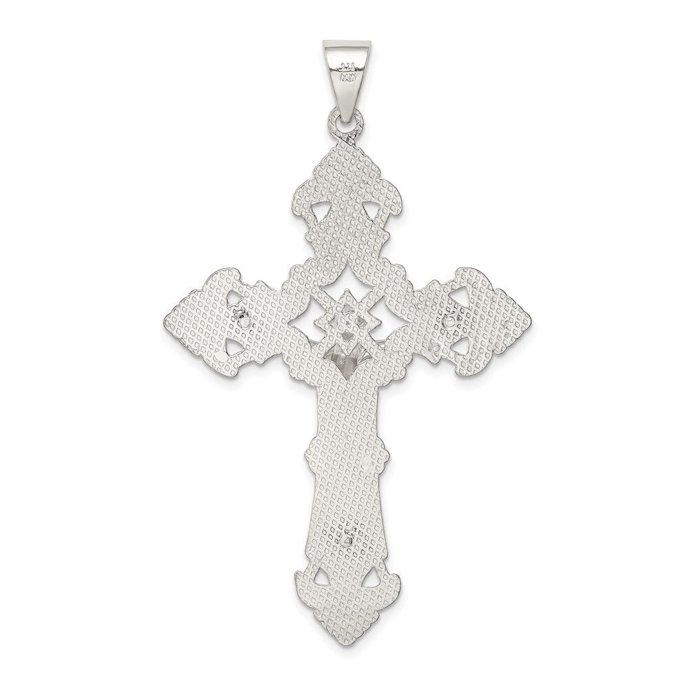 Sterling Silver Polished Crucifix Pendant Holiday Gift for Women