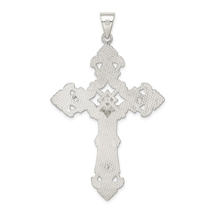 Sterling Silver Polished Crucifix Pendant Holiday Gift for Women