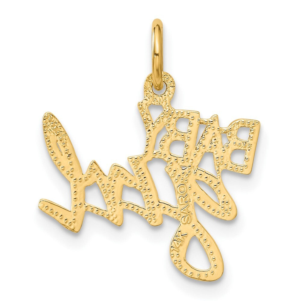 14k Yellow Gold BABY GIRL Charm Pendant for Women