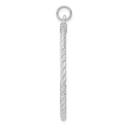 Sterling Silver Engraveable Round with Rope Polished Front/Satin Back Disc