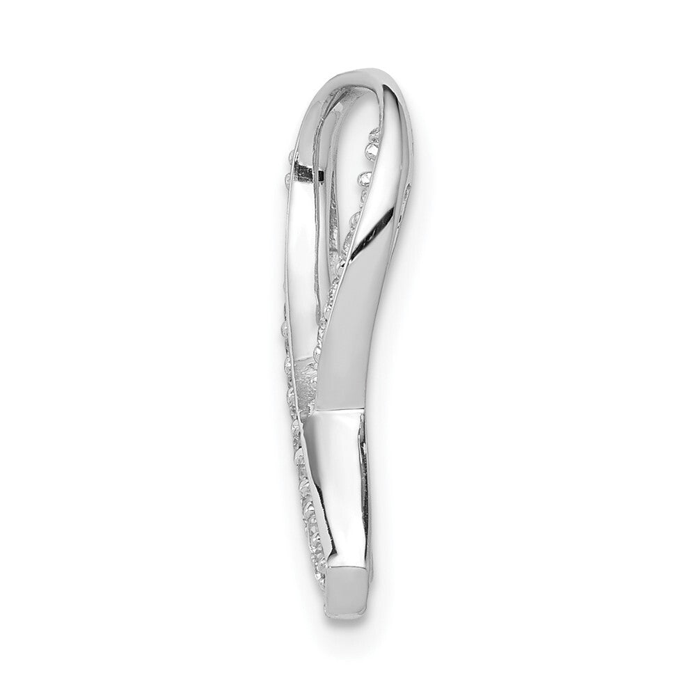 14k White Gold 1/8ct. Diamond Awareness Pendant for Women