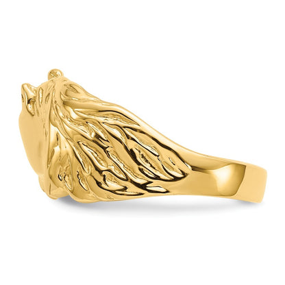 14K Yellow Gold Gold Polished Horse Head Ring