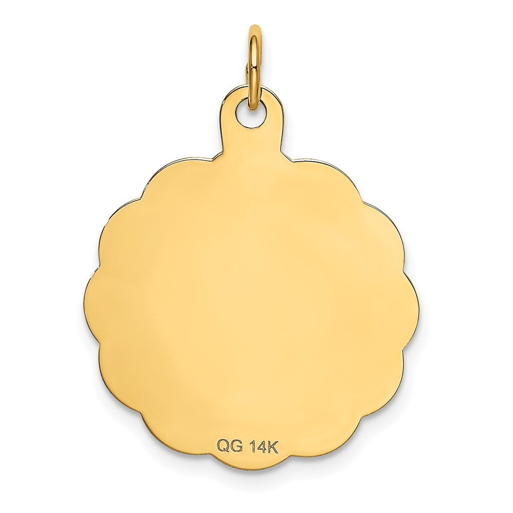 14k Yellow Gold HAPPY BIRTHDAY Disc Pendant