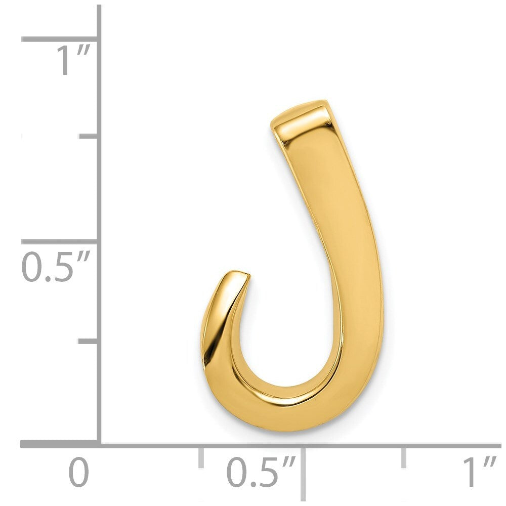 14k Yellow Gold Fits up to 6mm Regular, 8mm Fancy Reversible Omega Slide Pendant