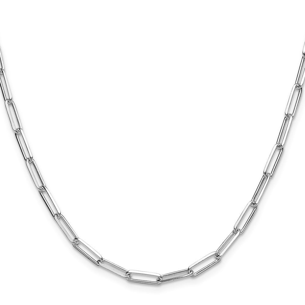 Sterling Silver 3.5mm Diamond-Cut Paperclip Chain Necklace