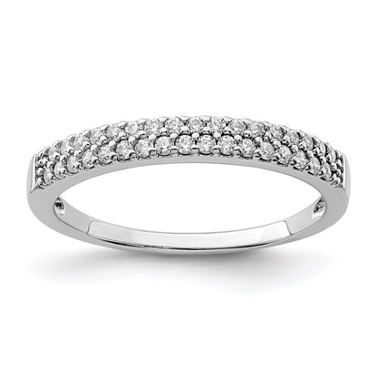 Sterling Silver Rhodium-Plated Cubic Zirconia Ring Size 7