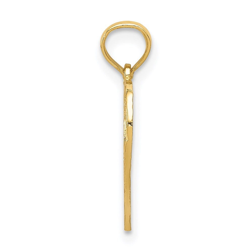 14k Yellow Gold 30 in Heart Cut-out Pendant