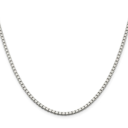 Sterling Silver 2.5mm Box Chain Necklace