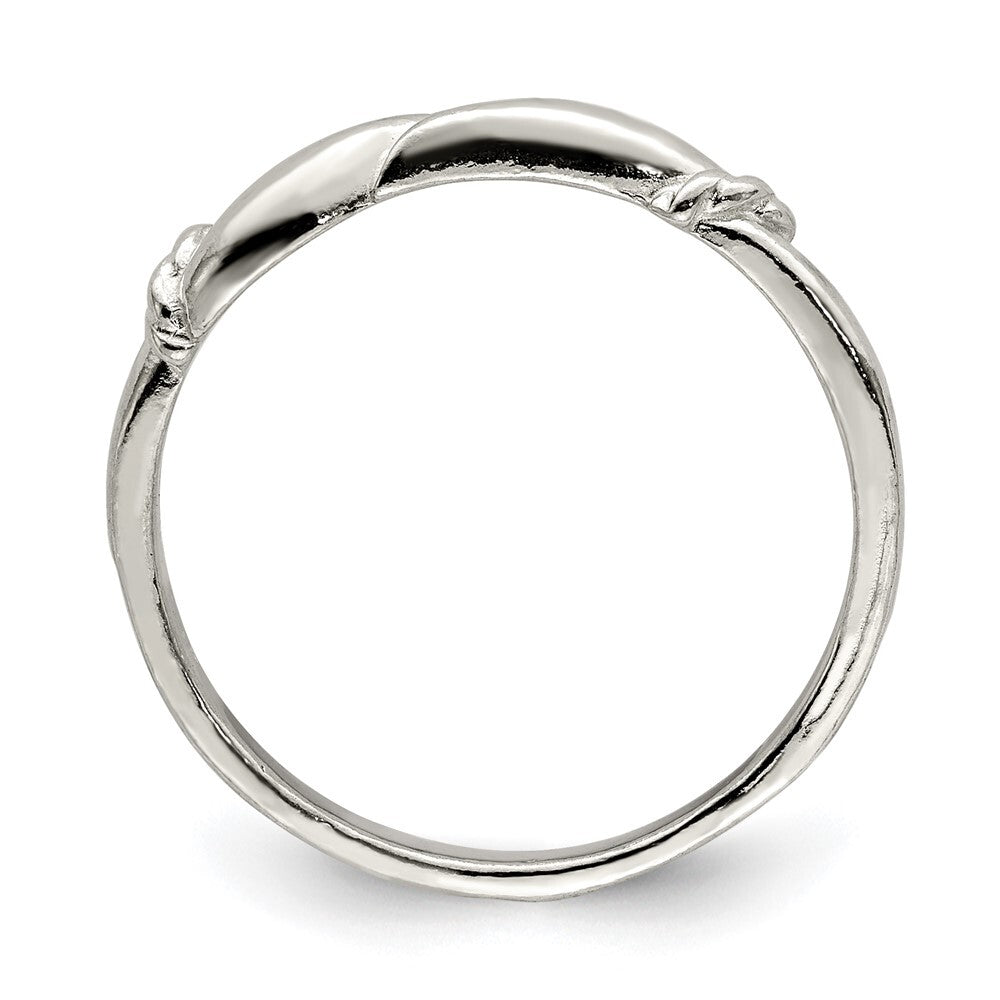 Sterling Silver Swirl Ring Size 7