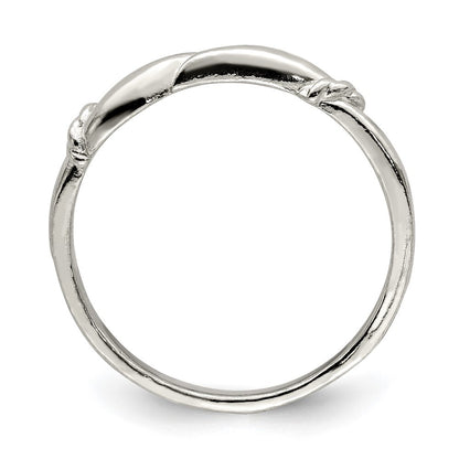 Sterling Silver Swirl Ring Size 7