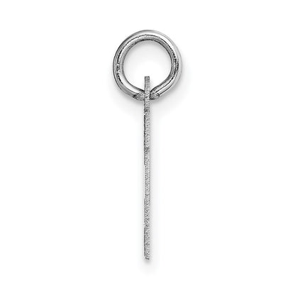14k White Gold Small Block Letter H Initial Charm Pendant for Women