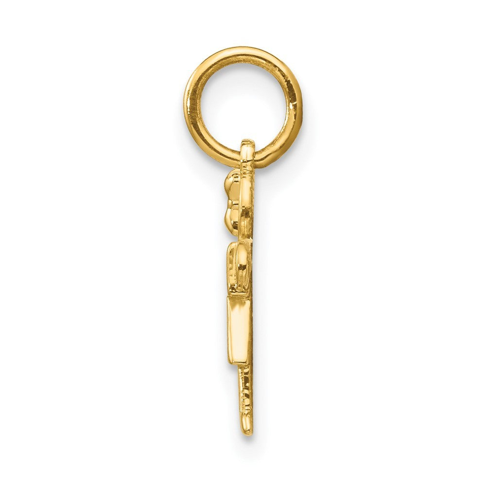 14k Yellow Gold Mini Girl Hugs Charm Pendant
