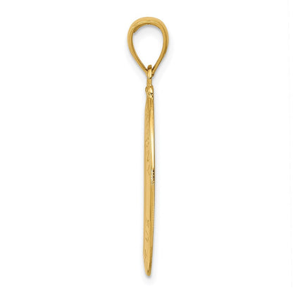 14k Yellow Gold Saint Anthony Oval Medal Hollow Pendant
