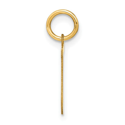 14k Yellow Gold Letter J Initial Pendant for Women