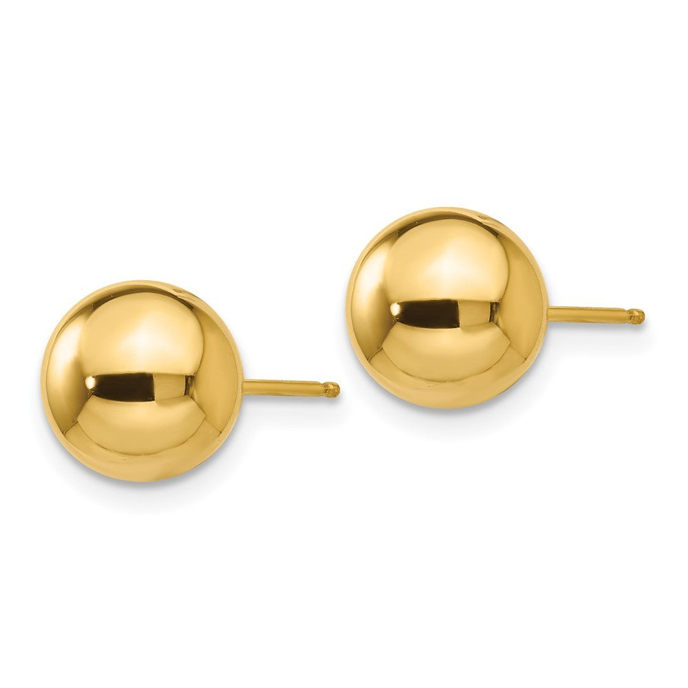 14k Yellow Gold Polished 8mm Ball Earrings