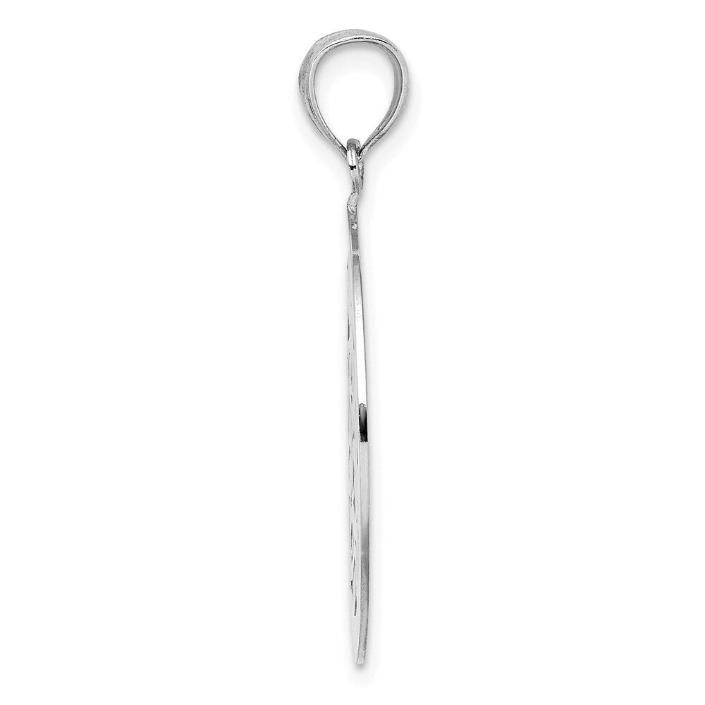 14k White Gold Tribal Star In Round Frame Charm Pendant for Women