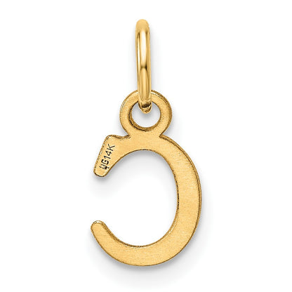 14k Yellow Gold Cutout Letter C Initial Pendant