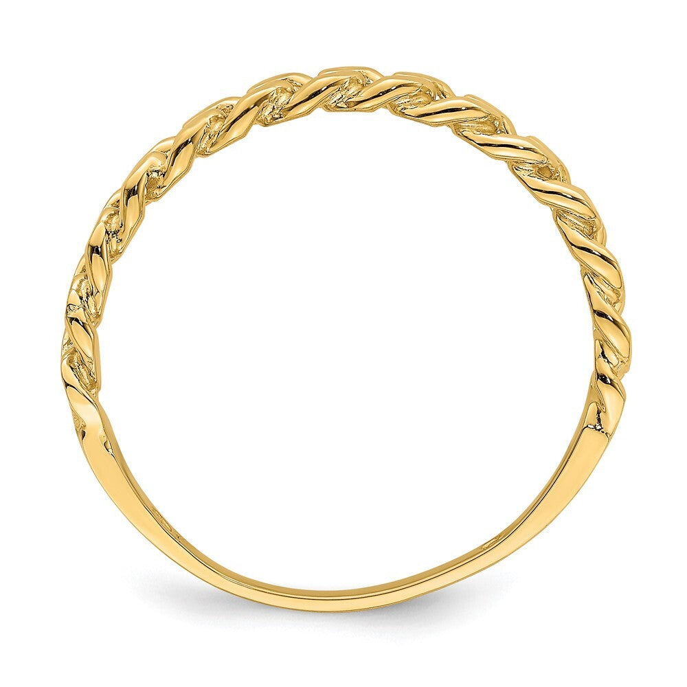 14K Yellow Gold Chain Link Band Ring
