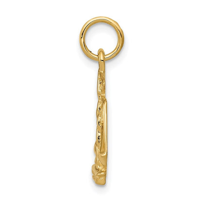 14k Yellow Gold Scales Of Justice Charm Pendant for Women