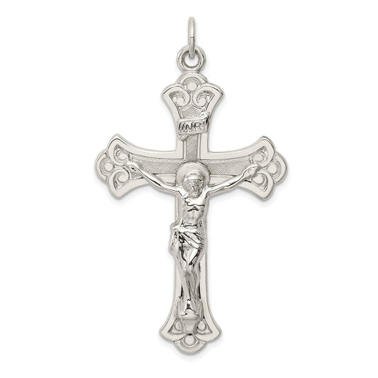 Sterling Silver INRI Crucifix Pendant Holiday Gift for Women