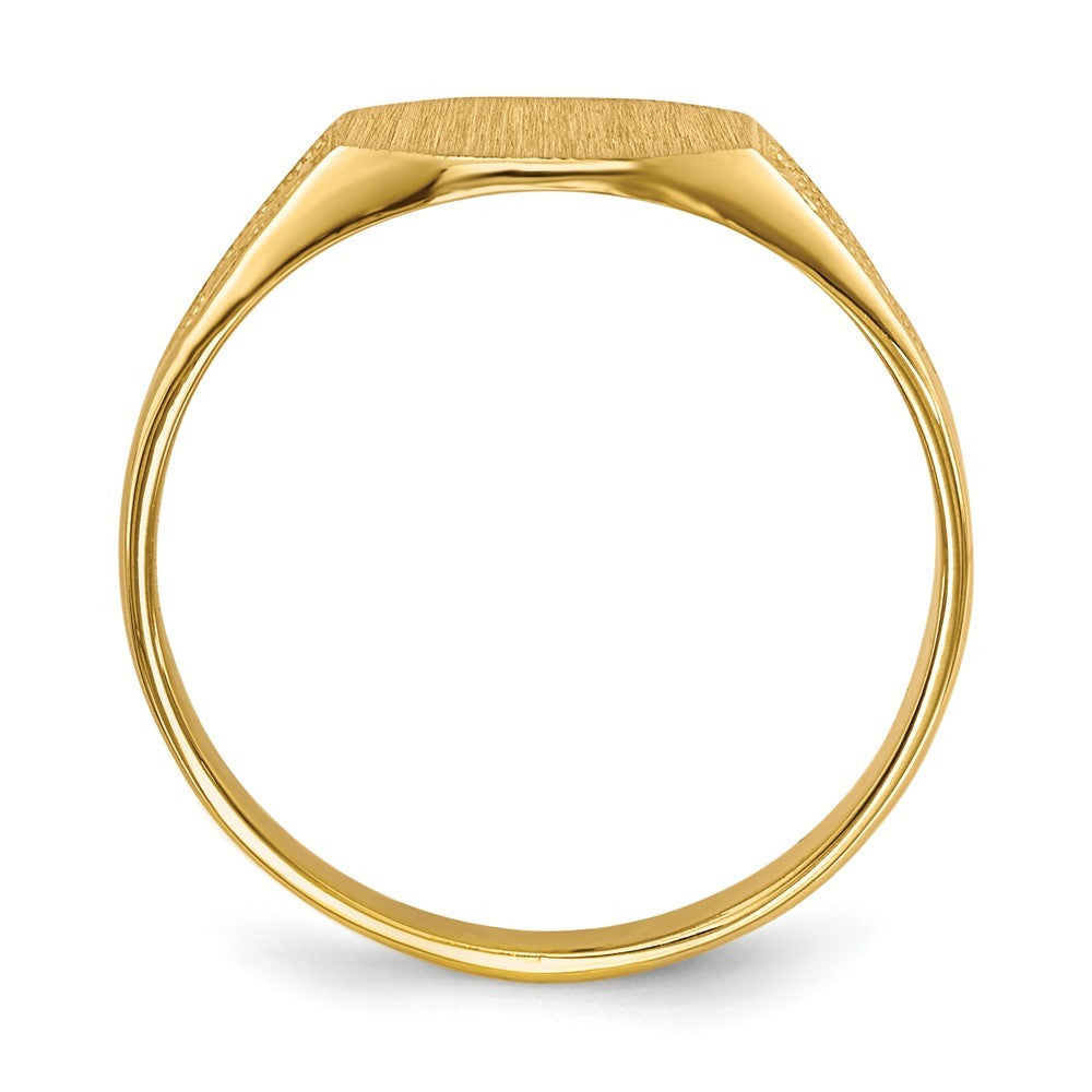 14k Yellow Gold 7.0x8.5mm Closed Back Signet Ring