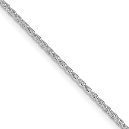 Sterling Silver Rhodium-plated 1.7mm Diamond-cut Round Spiga Chain Necklace